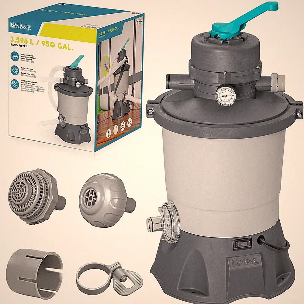 Bestway 58515 3596 L/h Pool-Sandpumpe