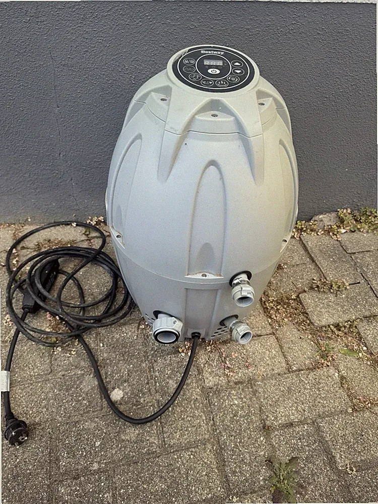 Bestway Sandfilteranlage Poolpumpe mit Steuerpanel, Kabel & Schlauchanschlüssen