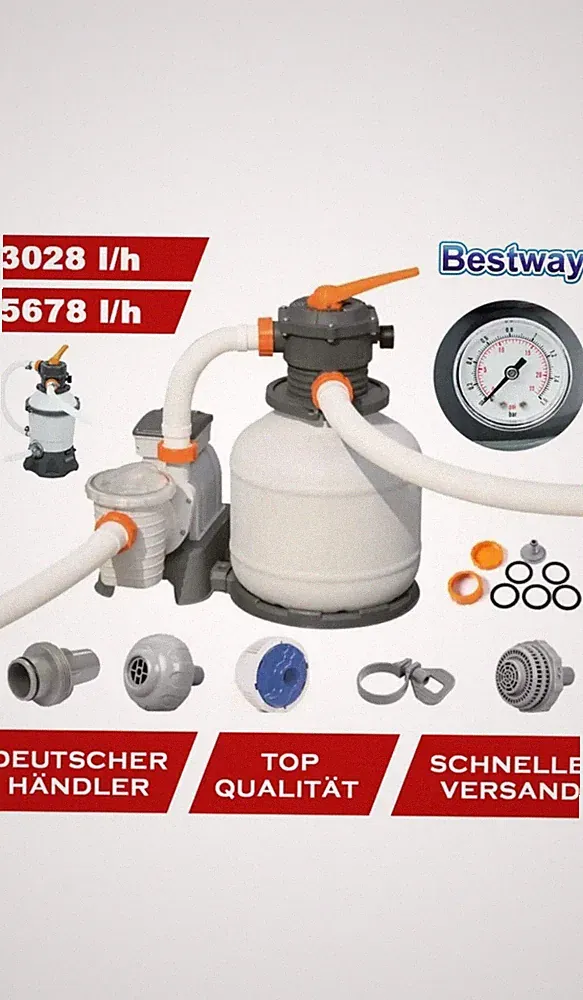 Bestway Sandfilterpumpe Sandfilteranlage Pool Sandfilter Pumpe 58497