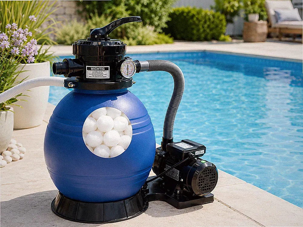 DMS Sandfilteranlage 10200 l/h Poolfilter 400W Sandfilterpumpe bis 40m³