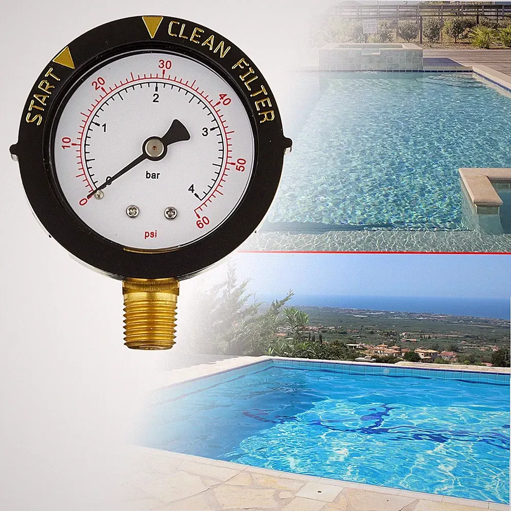 Druckmessgerät für Poolfilter, Druckmessgerät für Poolpumpe, Ersatzteil für