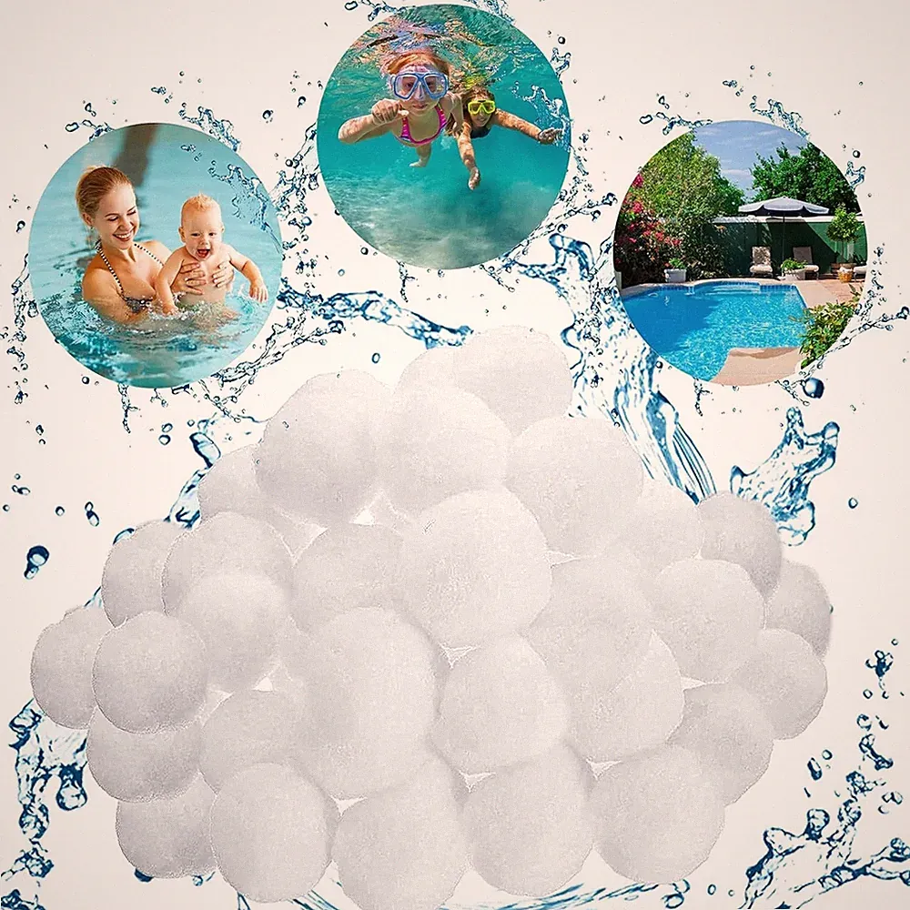 Effiziente Filterbälle 500g für Poolpumpe, ersetzen 18 kg Filtersand