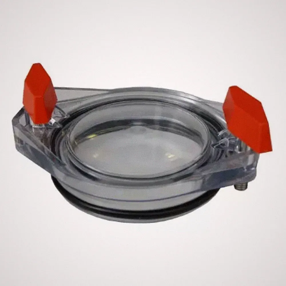 Ersatzteil Vorfilterdeckel,transp. orang. Knebel, O-Ring, für Pool Filterpumpe
