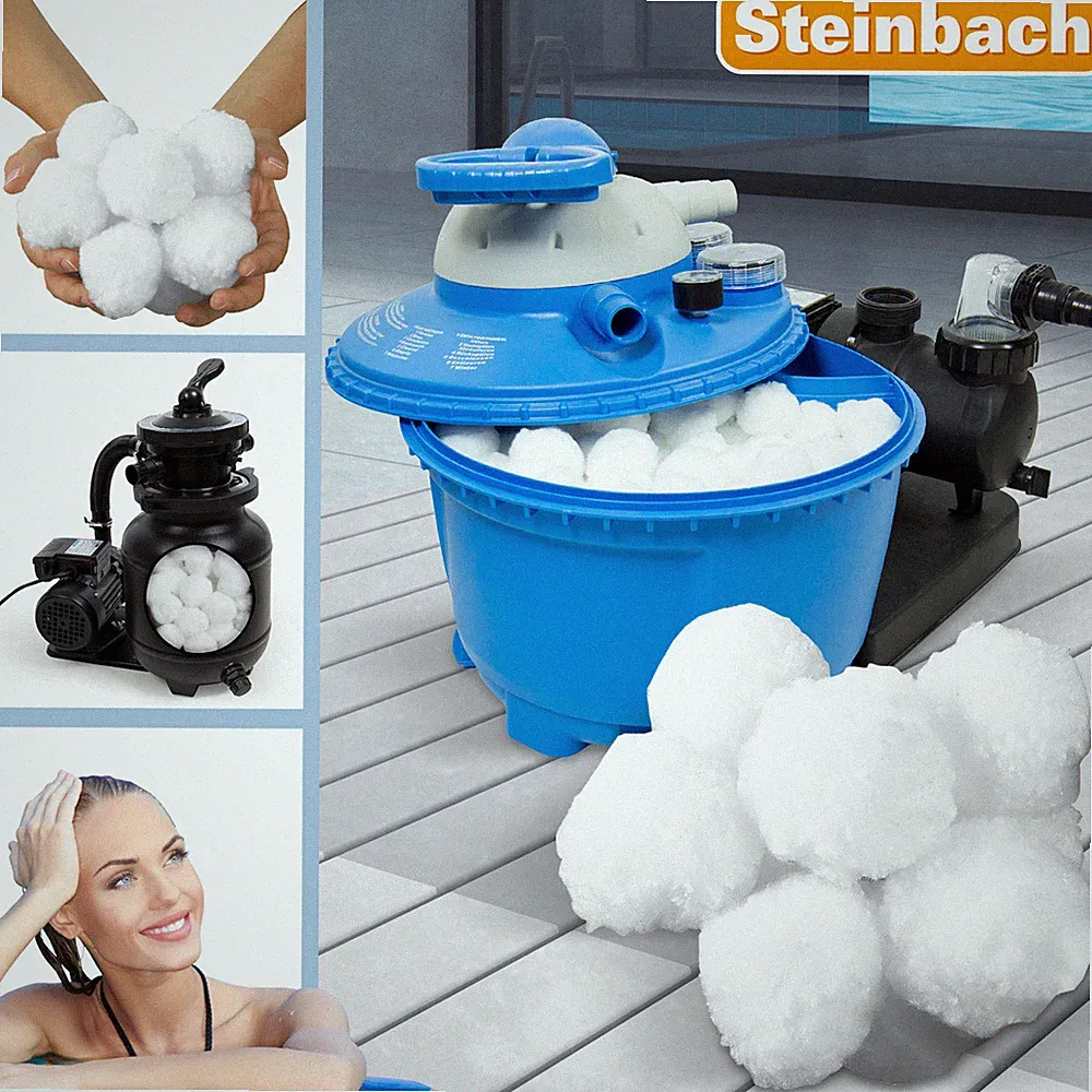 Filter Balls 700g für sandfilter alternativ 25 kg Filtersand Quarzsand für Pool