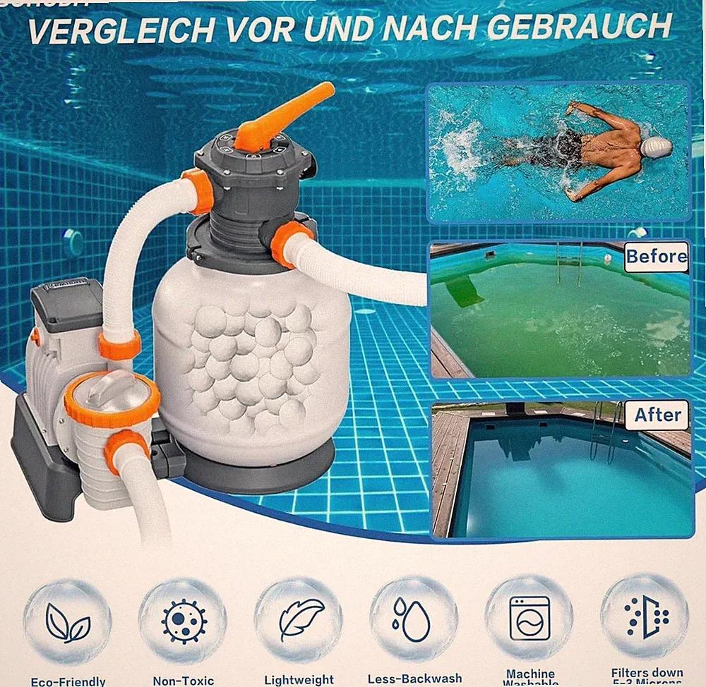 Filter Balls für Pool Sandfilter 700g ersetzen 25 kg Filtersand Filterbälle DHL