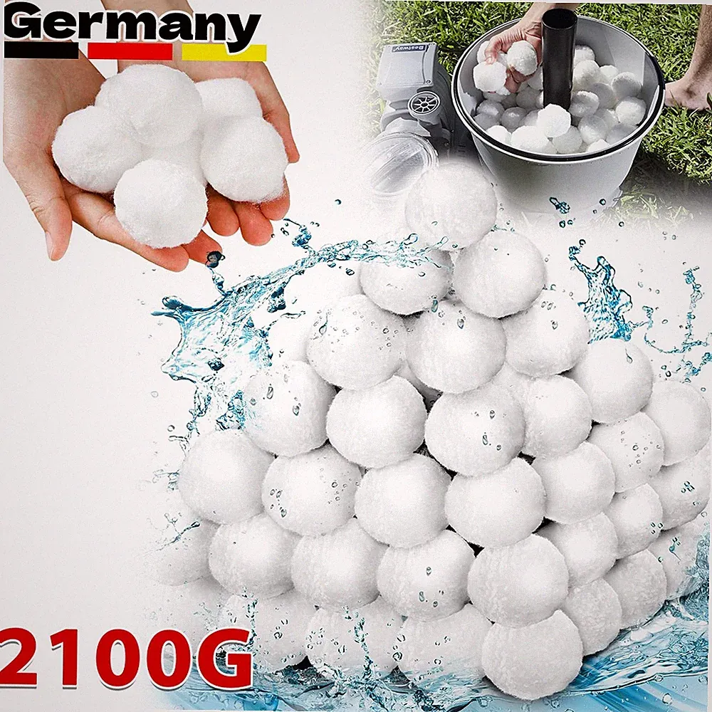 Filterbälle 2100g Filterwatte für Pool Filter Balls Sandfilter Bälle Polyethylen
