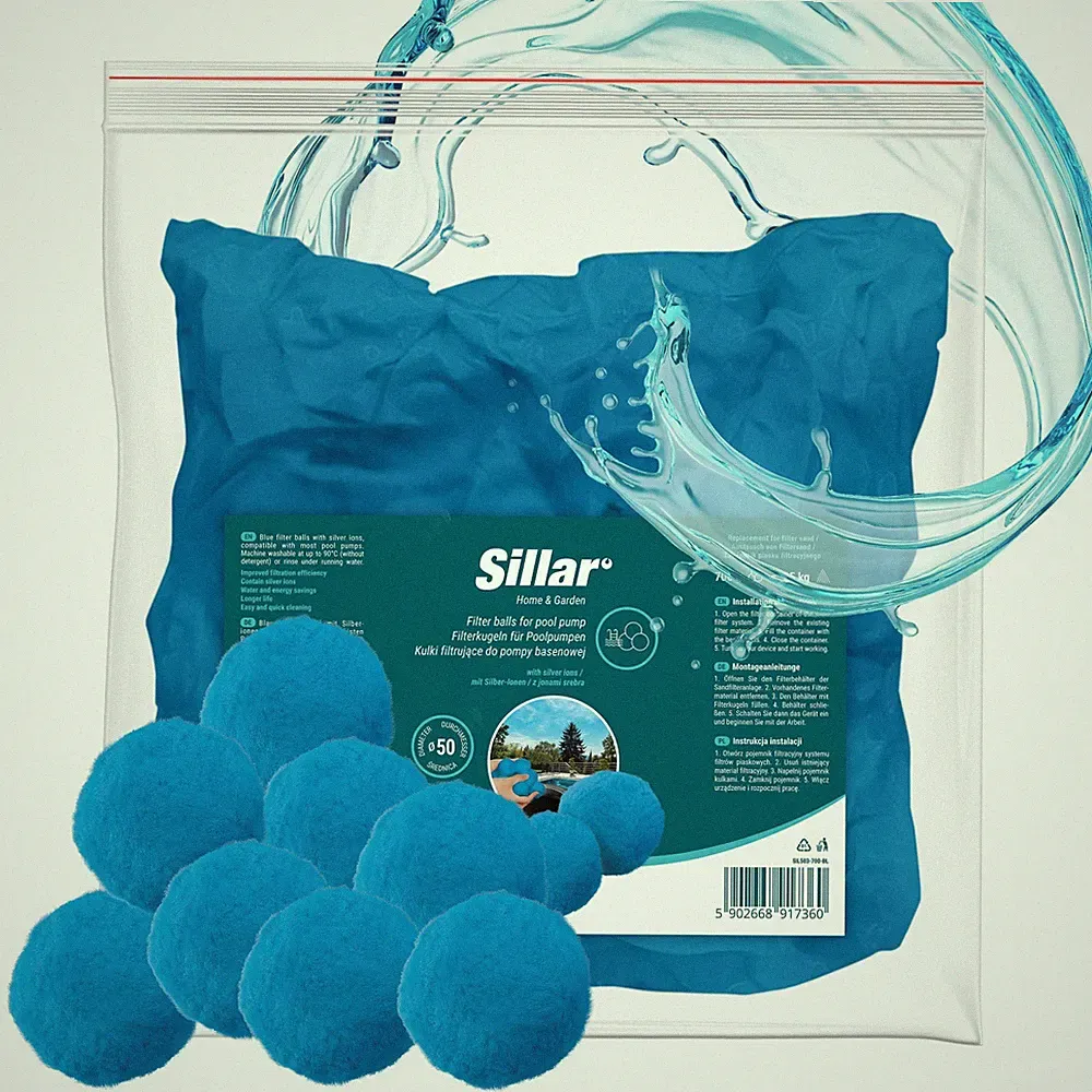 Filterbälle 700 g Pool Schwimmbad Sandfilterpumpe Silberionen Waschbar Sillar