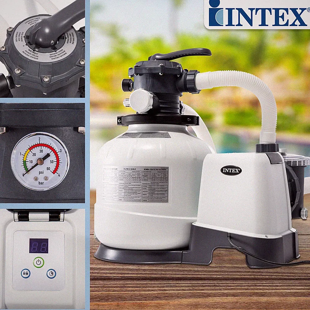 Intex Sandfilter 10.5m³ Sandfilteranlage Filter Pool Filterpumpe Filterkessel