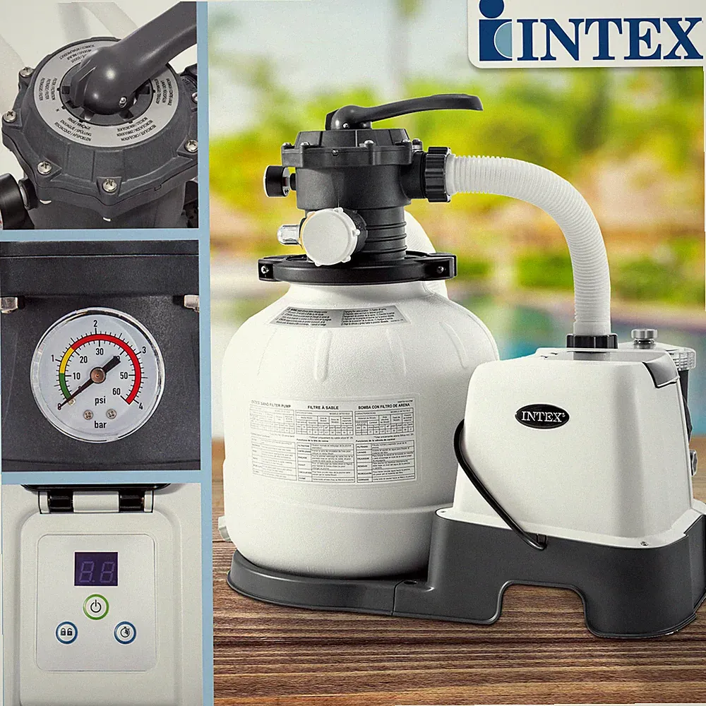 Intex Sandfilter 10m³ Sandfilteranlage Salzwassersystem Filter Pool Filterpumpe