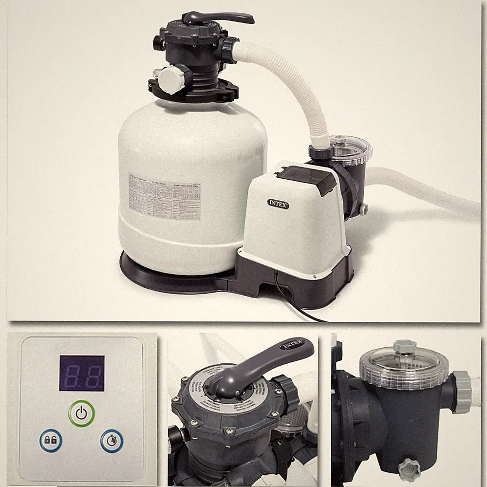 INTEX Sandfilter 12m³ Sandfilteranlage SX3200 Filter Pool Filterpumpe Pumpe
