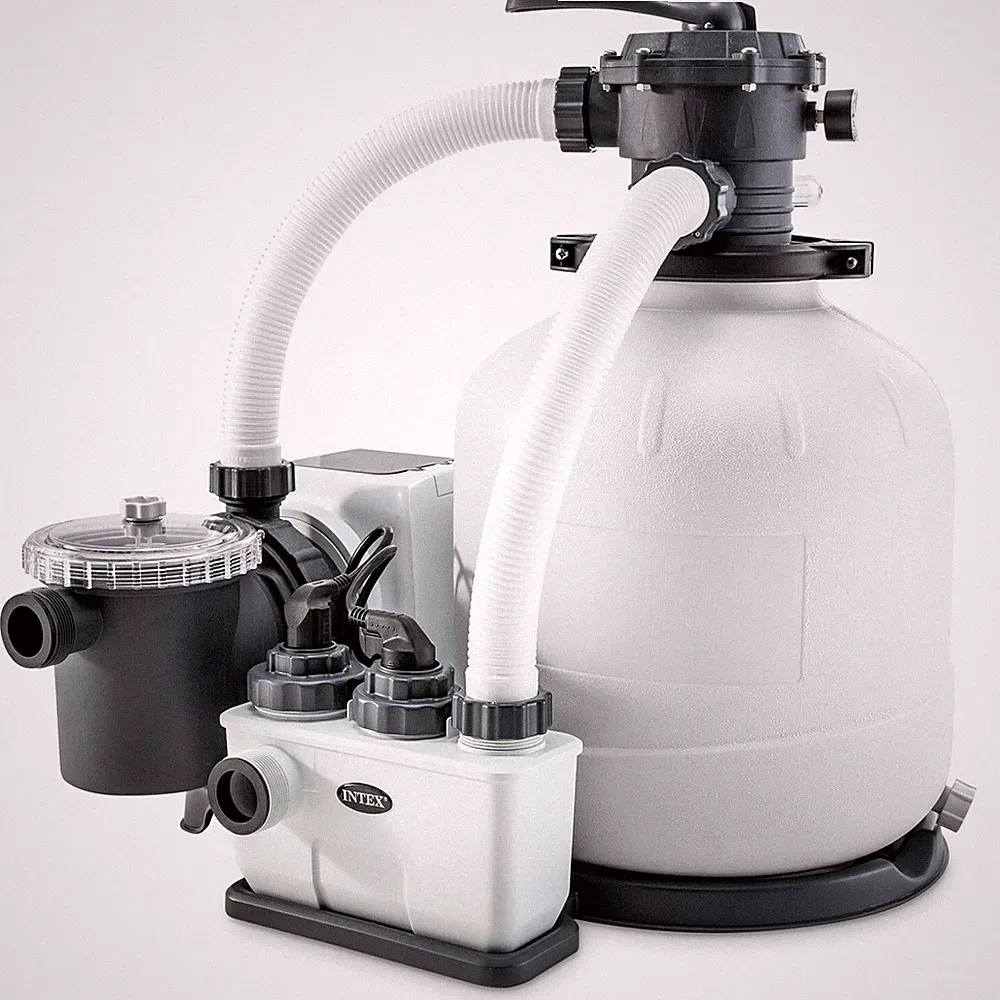 Intex Sandfilteranlage 10m3 Poolpumpe Sandfilter mit Salzelektrolyse 11 g/h