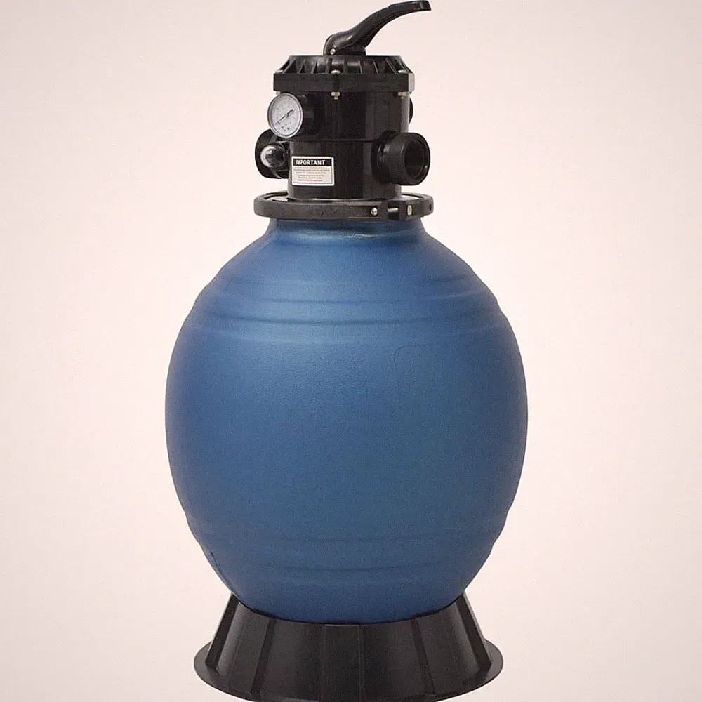 Pool-Sandfilter Mit 6-Wege-Ventil Filterkessel Blau 460 Mm