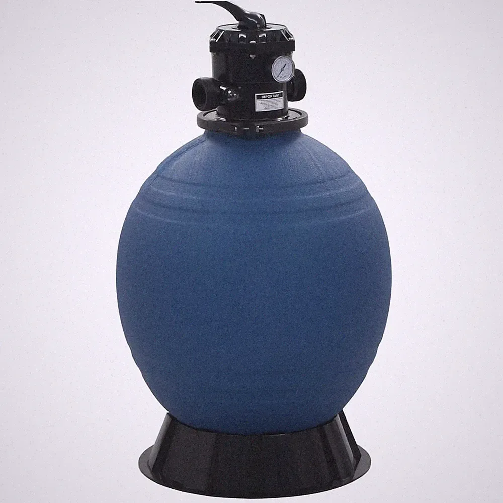 Pool-Sandfilter Mit 6-Wege-Ventil Filterkessel Blau 560 Mm