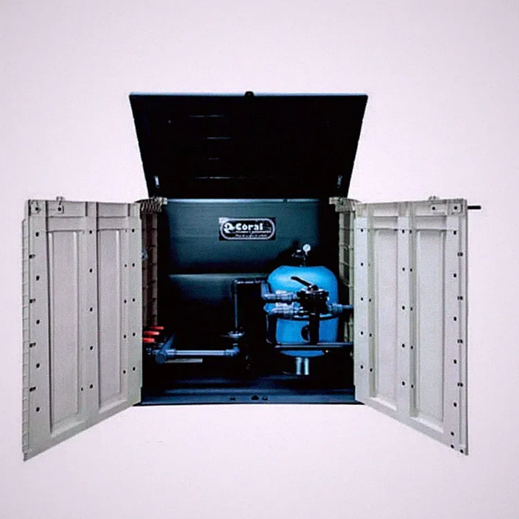 Pool Technikbox komplettset montiert Filterbox mit Poolpumpe Hayward Poolfilter
