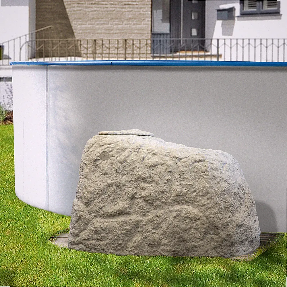Sandfilter Anlage Abdeckung für Poolpumpe Steinoptik Covercave sandstein
