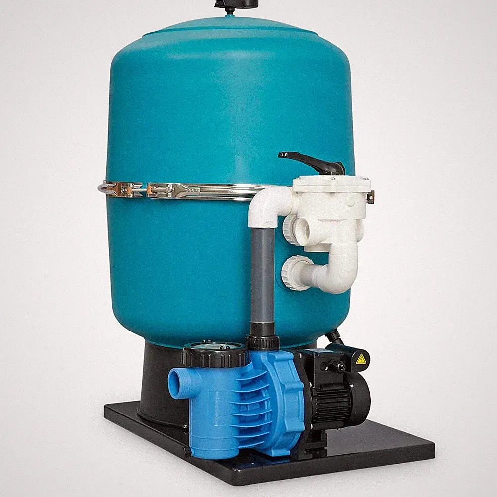 Speck BADU Alpha 12 Sandfilteranlage Ø 600mm GFK Poolpumpe Filter Set Blau 230V