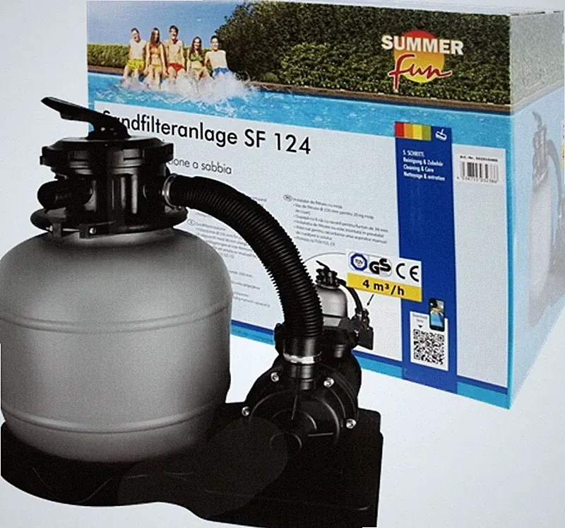 Summer Fun Sandfilteranlage SF 124 Poolpumpe Sandfilterpumpe Kunststoffkessel