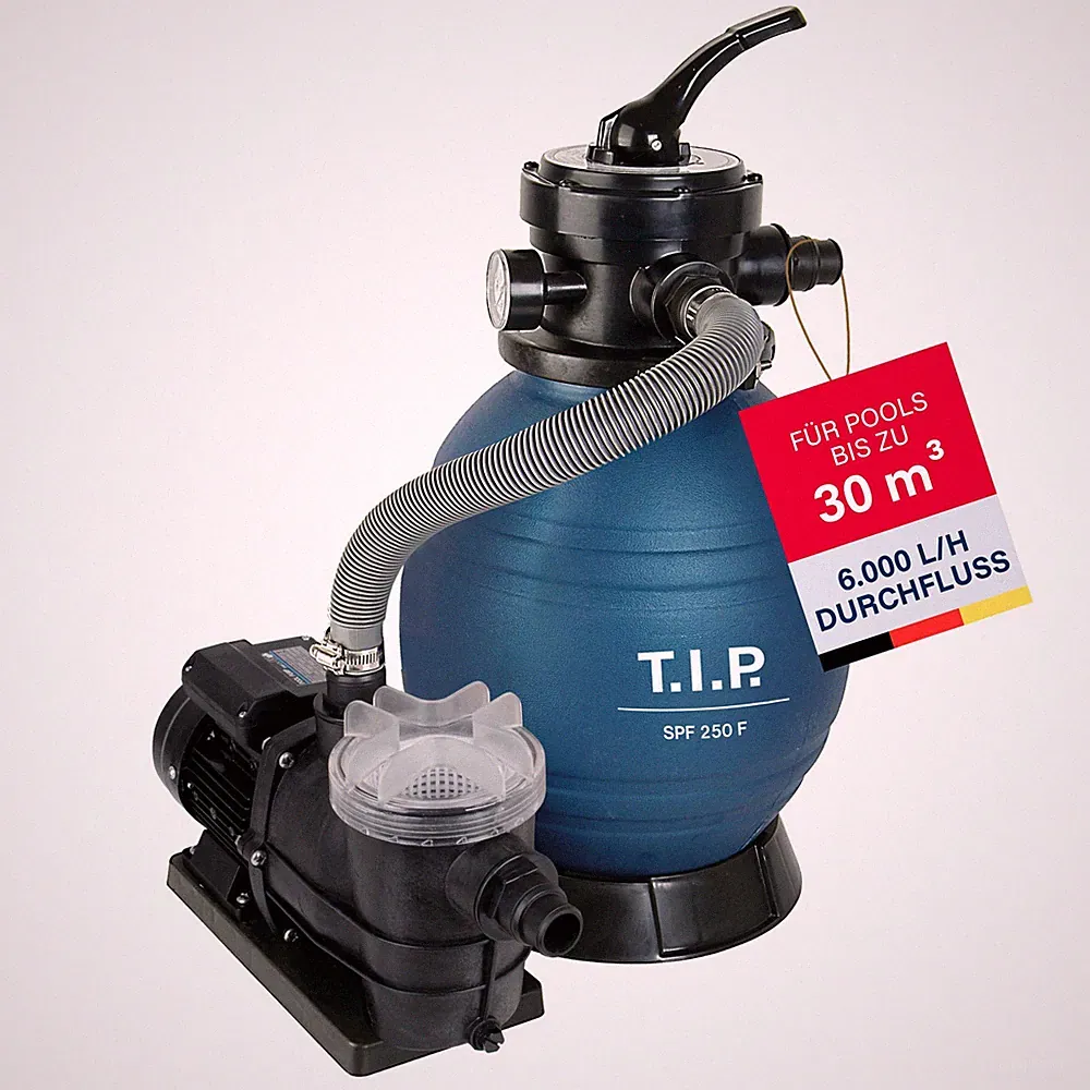 T.I.P. Poolfilteranlage mit hohem Durchfluss Leistungsstarke 10000 l/h Pumpe...