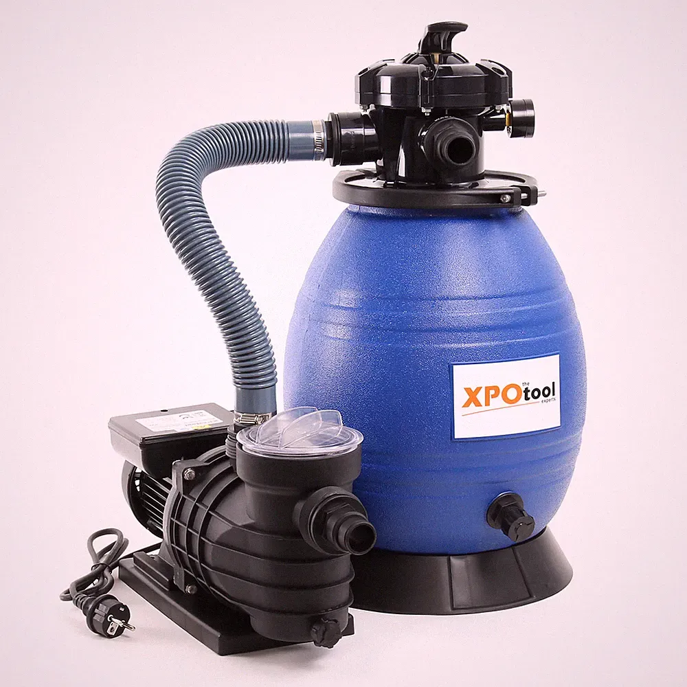 Wiltec Sandfilteranlage 370W 26l Filtertank 13200l/h Pool Pumpe Filterpumpe